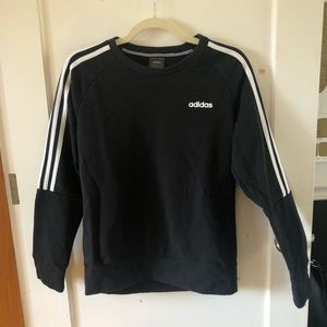 Black Adidas Sweatshirt with Stripes